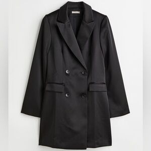 Black Double-breasted Jacket Dress